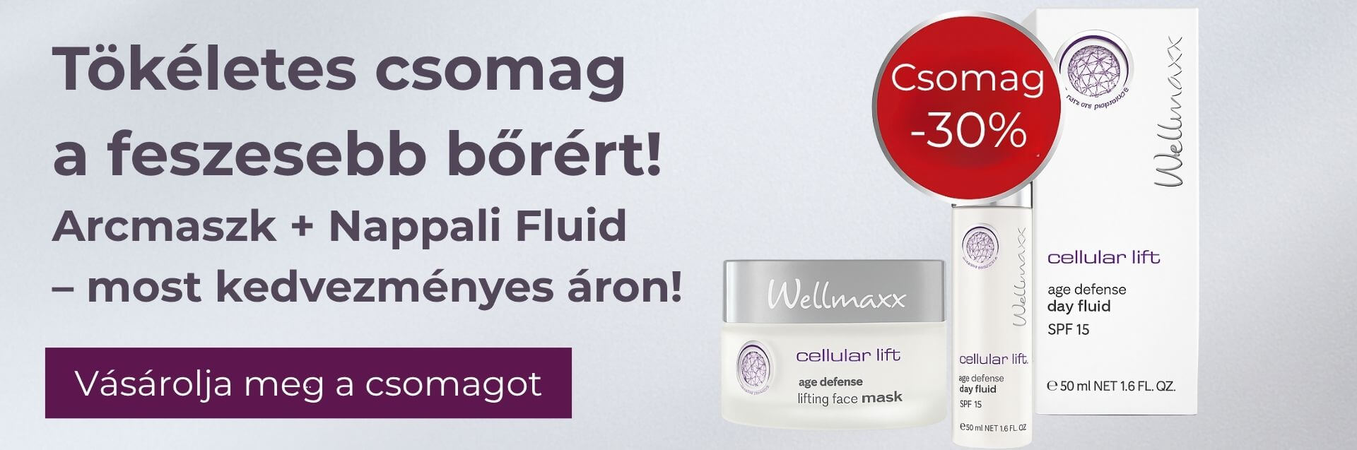 Wellmaxx Cellular Lift DUO Szett – Lifting & Feszesítő Arcápolás -30% kedvezménnyel
