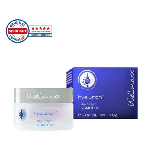 Wellmaxx Hyaluron⁵ Nappali és Éjszakai Krém – hidratáló, anti-aging, ránctalanító arckrém hialuronsavval