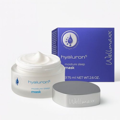 Hialuronsavas éjszakai maszk – Wellmaxx Hyaluron⁵ 75 ml hidratáló és anti-aging arcápolás