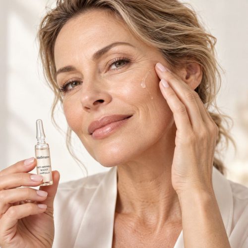 Ránctalanító ampulla használata – Wellmaxx Anti-Wrinkle Boost szérum felvitele az arcra