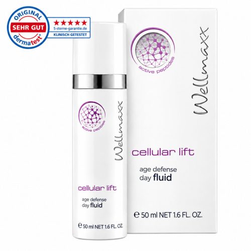 Ránctalanító Nappali Fluid – Wellmaxx Cellular Lift, flakon és doboz, 50 ml