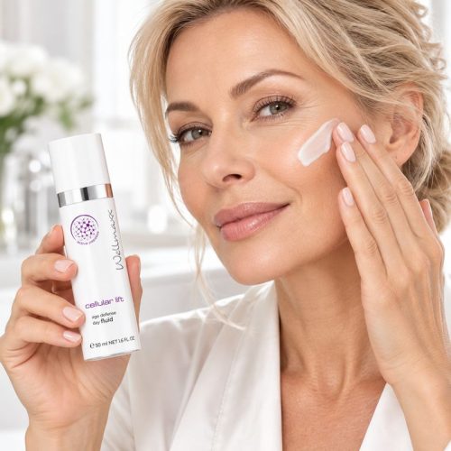 Ránctalanító Nappali Fluid – Wellmaxx Cellular Lift használat közben, feszesítő nappali ápolás